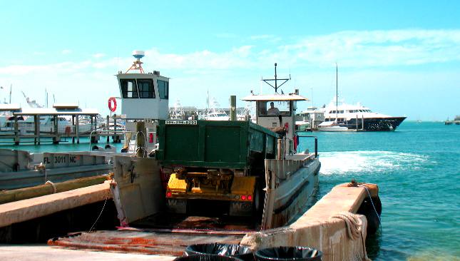 Sunset Key Vehicle Ferry loading at Key West Bight