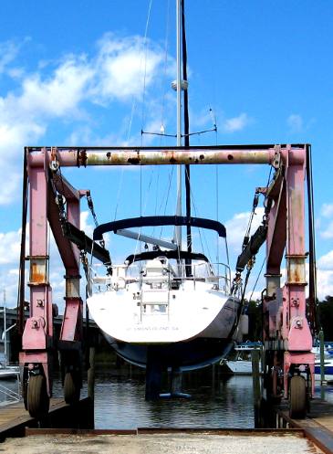 Travel Lift at Two Way Fish Camp on Altamaha River Darien, Georgia