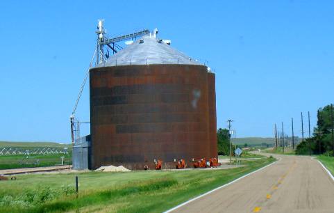 Grain elevator in rural southern Nebraska along Scenic US-6 