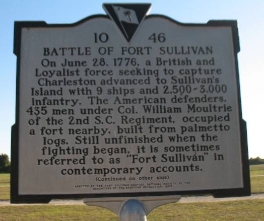 Fort Sullivan on Sullivans Island