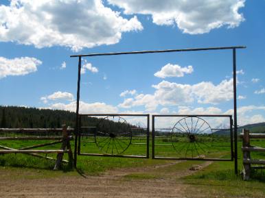 Turpin Meadow Dude Ranch gate in the Buffalo Valley