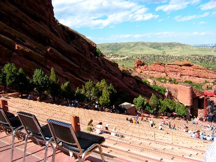 View from top of Red Rocks Ampitheatre