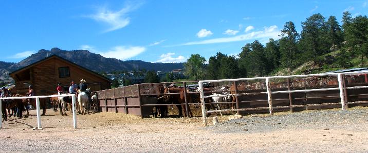Sombrero Ranches Stables on US-34 (east side of Estes Park)