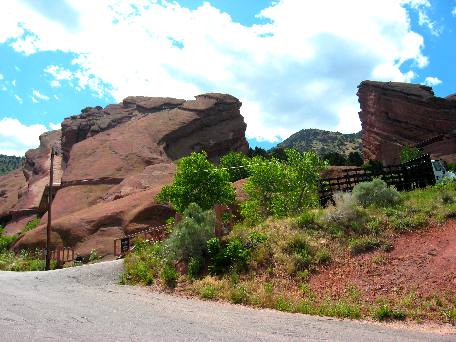 Red Rocks Ampitheatre as viewed from southeast of the ampitheatre