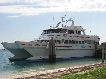 Yankee Freedom II is the ferry to Garden Key and Fort Jefferson in Dry Tortugas National Park