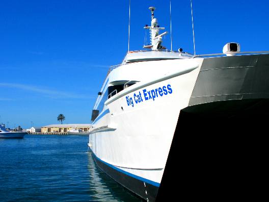 Key West Express or Big Cat Express at dock in Key West Bight Marina