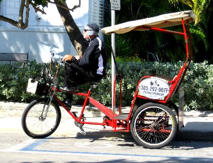 Pedicab waiting on passengers