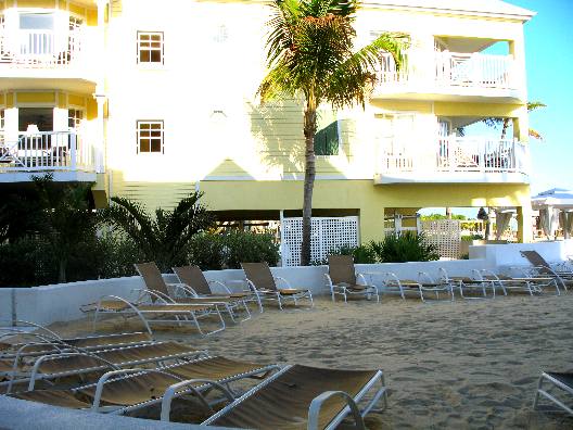 Sun worshiping area at Southernmost Hotel on the Beach