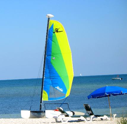 Hobie Cat for rent on Smathers Beach in Key West
