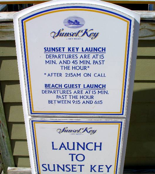 Launch to Sunset Key