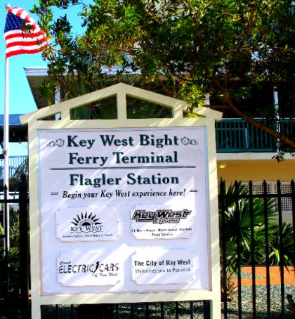 Key West Bight Ferry Terminal and Flagler Station are landmarks in Key West