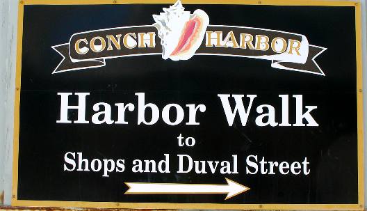 Directions from Conch Harbor to Duval Street on Harbor Walk along 