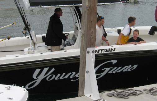 Young Guns is the name on this super nice Fountain fishing boat