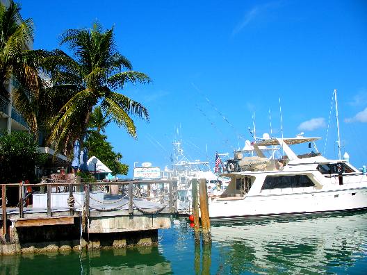 Private yachts docked at A&B Marina in Key West Bight