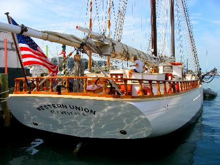 Western Union docked along Harbor Walk in Key West Bight Marina