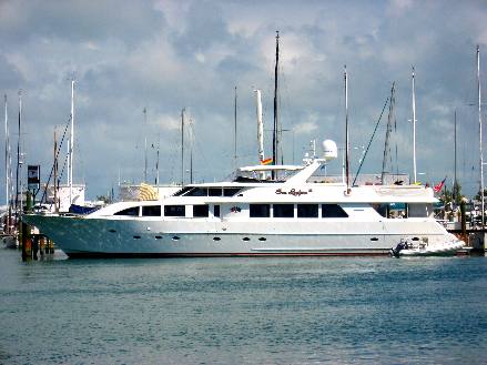 The Yacht "Sea Loafer" docked at A&B Marina in Key West Bight Marina