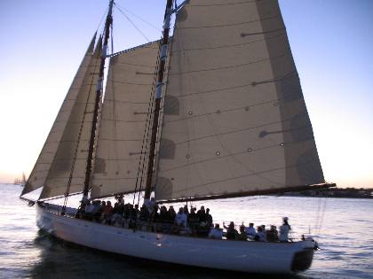 Schooner Adirondack III sailing off Key West