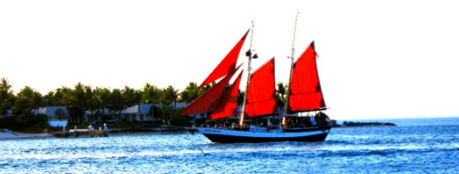 Jolly II Rover sailing past Sunset Key