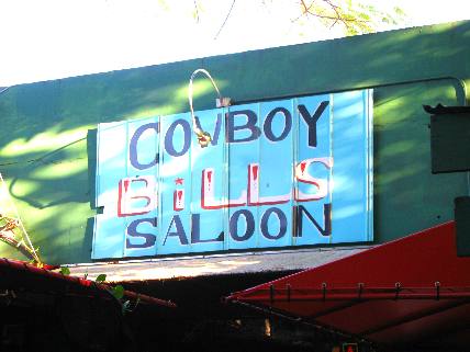 Cowboy Bill's Saloon Sign