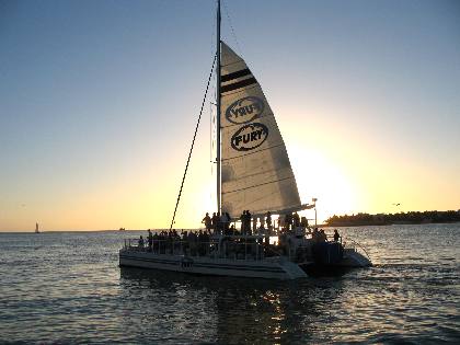 Fury Sunset Sail with Sunset Key in background