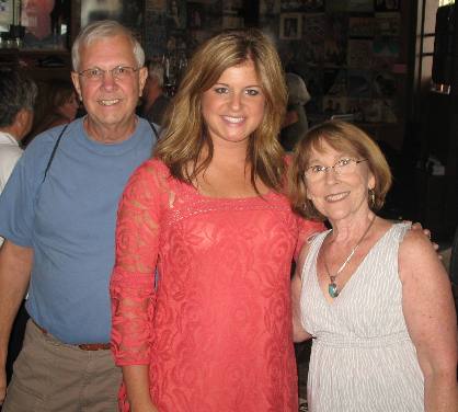 Kinsey Rose with Mike and Joyce Hendrix at Legends Corner
