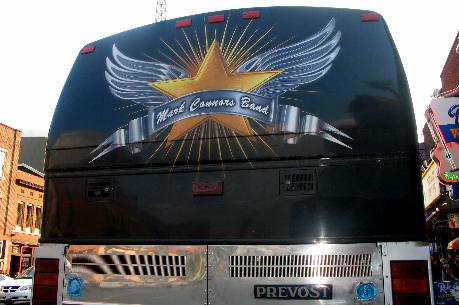 Mark Conners Bus parked on Boardway in Nashville