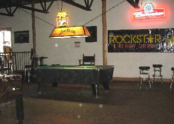Pool table at Outlaw Saloon in Cheyenne, Wyoming