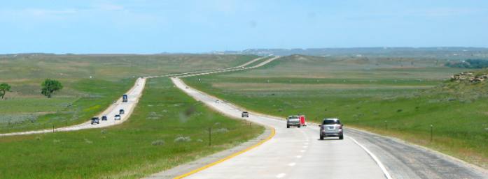 Typical scenery on I-25 between Glendo and Douglas, Wyoming