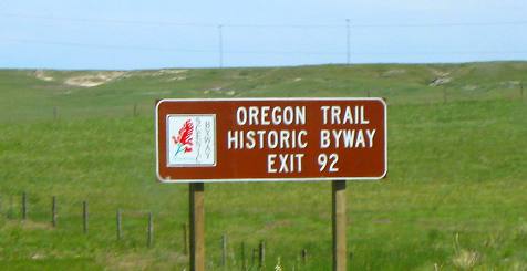 Take exit 92 from I-25 north of Wheatland to Oregon Trail Historic Byway