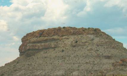 Sedimentary Rock formations along US-26 east of Riverton, Wyoming