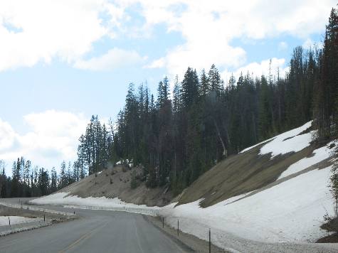 Togwotee Pass on US-26 in the Absaroka Mountains in late June 2011