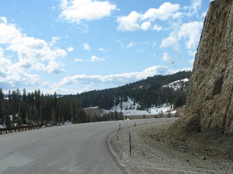 US-26 over Togwotee Pass in Southern Absaroka Mountains between Dubois & Moran Junction, Wyoming