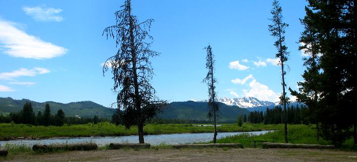 This is the Snake River at Cattleman's Crossing with the Teton Mountain Range in the background