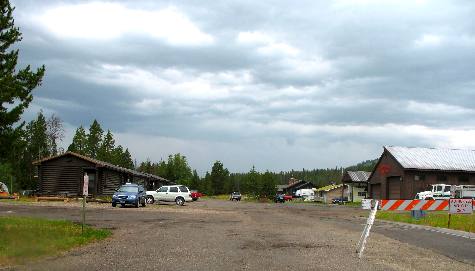 This is the residential area and National Park Maintenance Buildings in Moran Junction