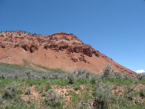 Another view of the Chugwater Formation along the Gros Ventre River