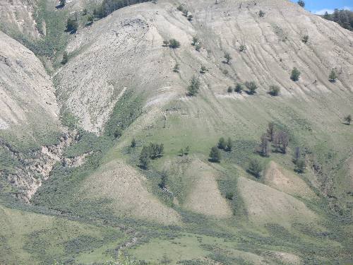 Eroded limestone formation deep in the Gros Ventre Wilderness
