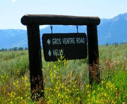 Direction Sign located on the southeastern end of Antilope Flats