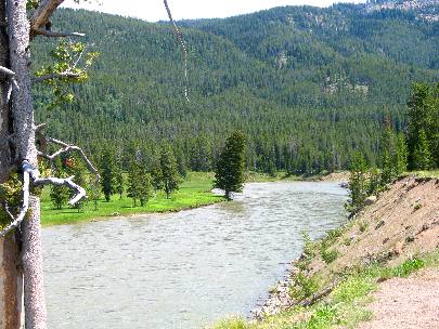 Snake River as it passes by the south entrance to Yellowstone National Park