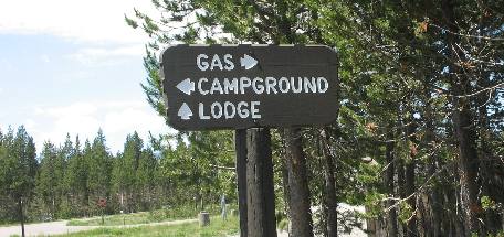 Flagg Ranch has cabins, gas, a stable full of horses, campground and a nice Lodge