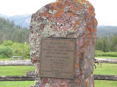Memorial to Dick Turpin on display at Turpin Meadow Guest Ranch