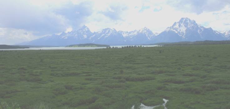 Willow Flats, Jackson Lake and the majestic Teton Range in Grand Teton National Park