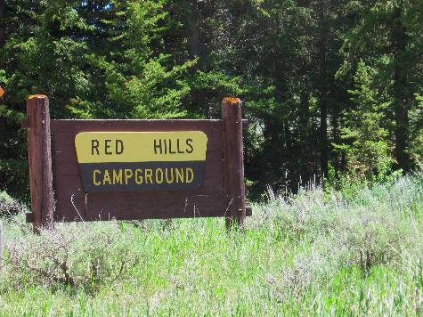 Red Hills Campground on Gros Ventre Road about 15-miles east of Kelly, Wyoming 