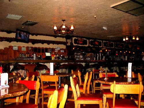 Interior of Million Dollar Cowboy Bar in Jackson Hole, Wyoming