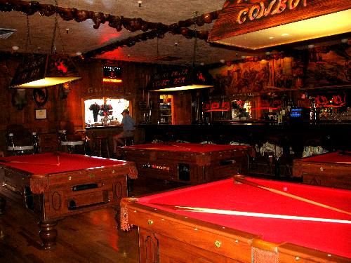 Pool Tables at the Million Dollar Cowboy Bar in Jackson Hole, Wyoming