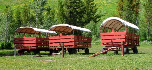 Wagons for Grand Teton Covered Wagon Cookout