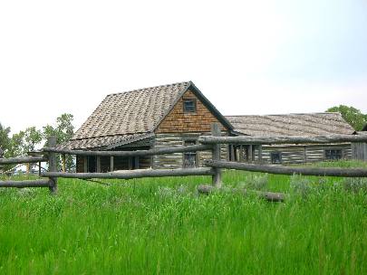 Old farm house along Mormon Row on Antelope Flats in Grand Teton National Park