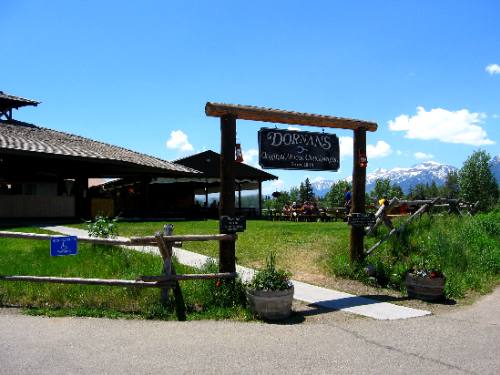 Entrance to Dornans Chuckwagon facility in Grand Teton National Park
