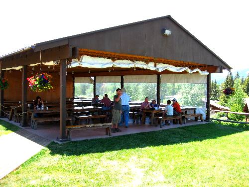 Dornans Chuckwagon dining area in Grand Teton National Park