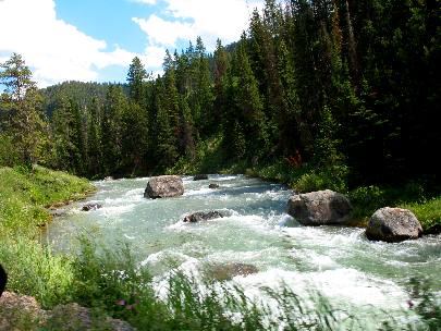 Granite Creek flowing through the Gros Ventre Wilderness southeast of Hoback Junction