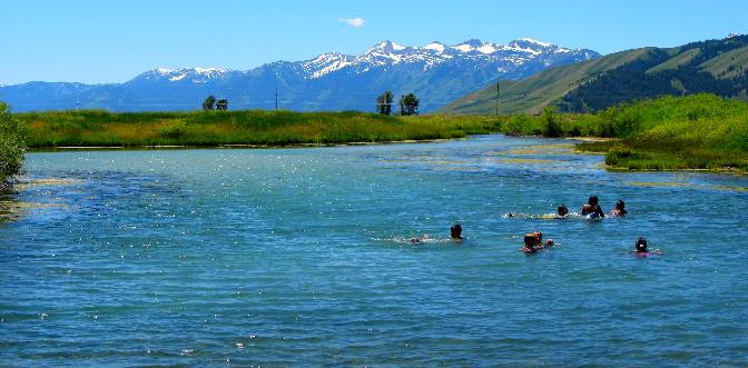 Kelly Hot Springs on Gros Ventre Road northeast of Jackson, Wyoming